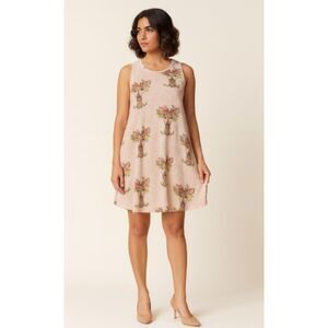 Judith March Tank Dress Lined Christmas Deer Spring Summer Winter Womens Size S